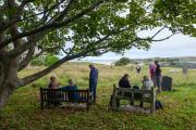 Admiring the scenery in Lelant